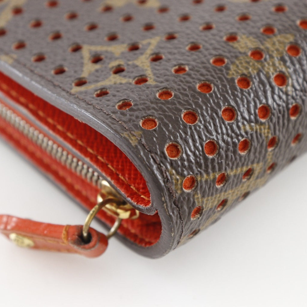 Louis Vuitton Lv Orange Orange Monogram Perforated Wallet