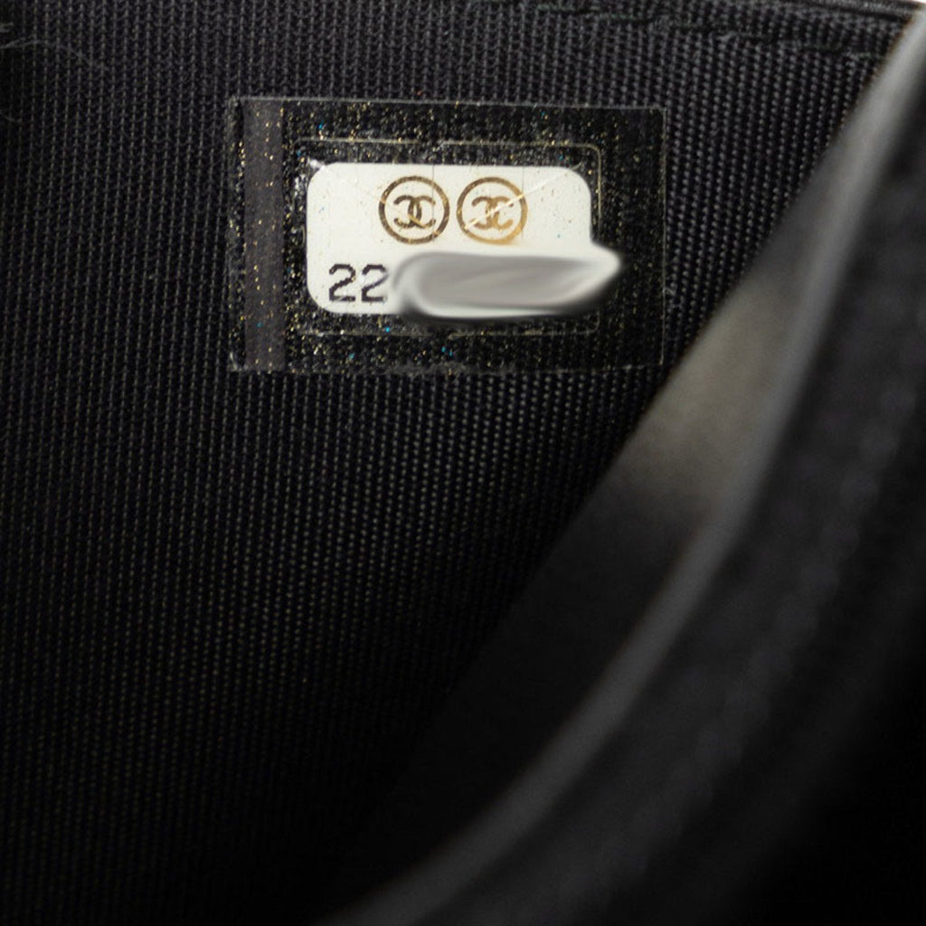 Chanel Black Suede Chain/Shoulder Wallet