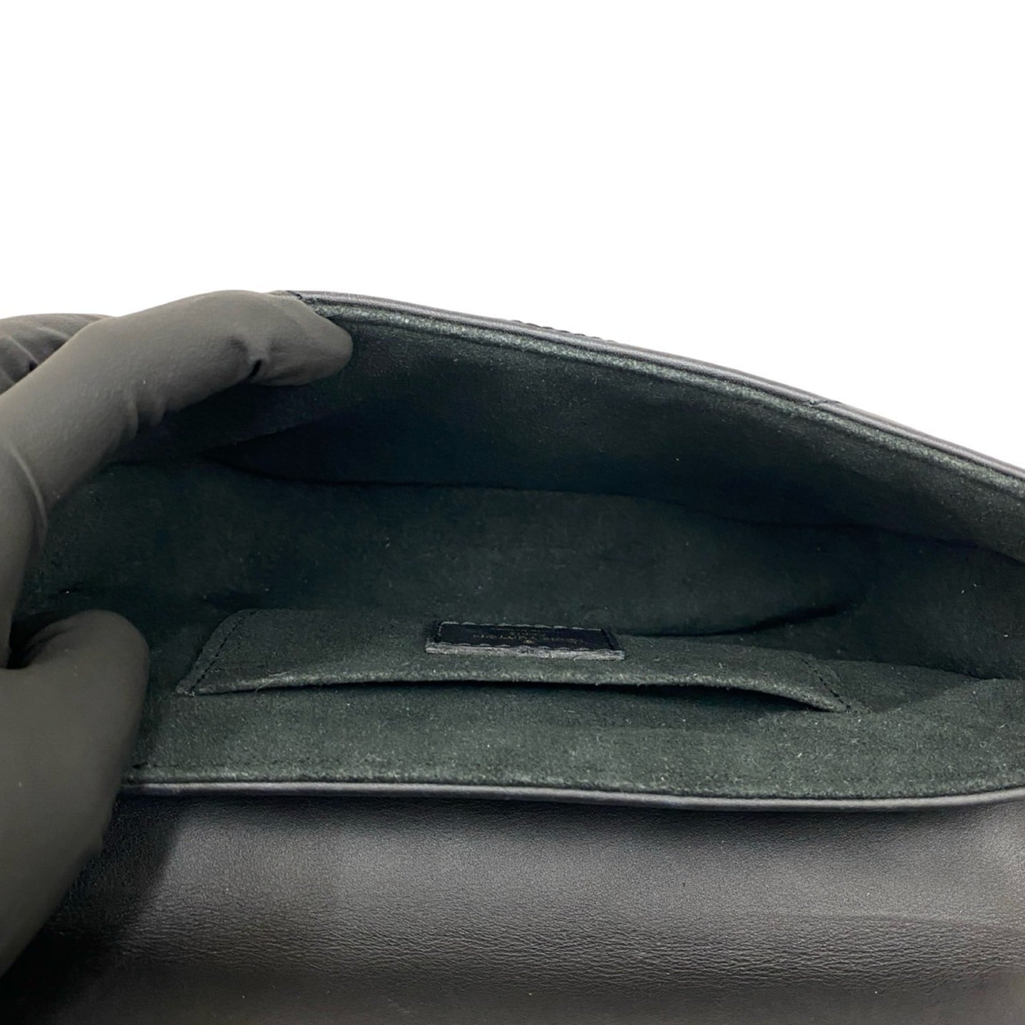 Louis Vuitton Black Leather Handbag Shoulder Bag