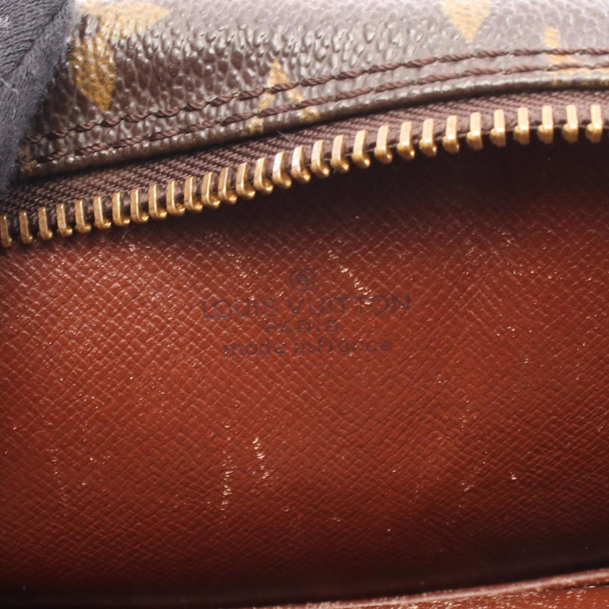 Louis Vuitton Brown Coated Canvas Leather Shoulder Bag