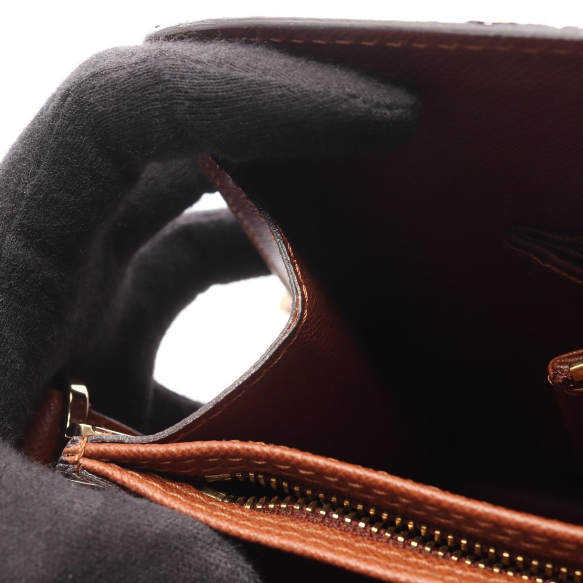Louis Vuitton Brown Monogram Coated Canvas Leather Shoulder Bag