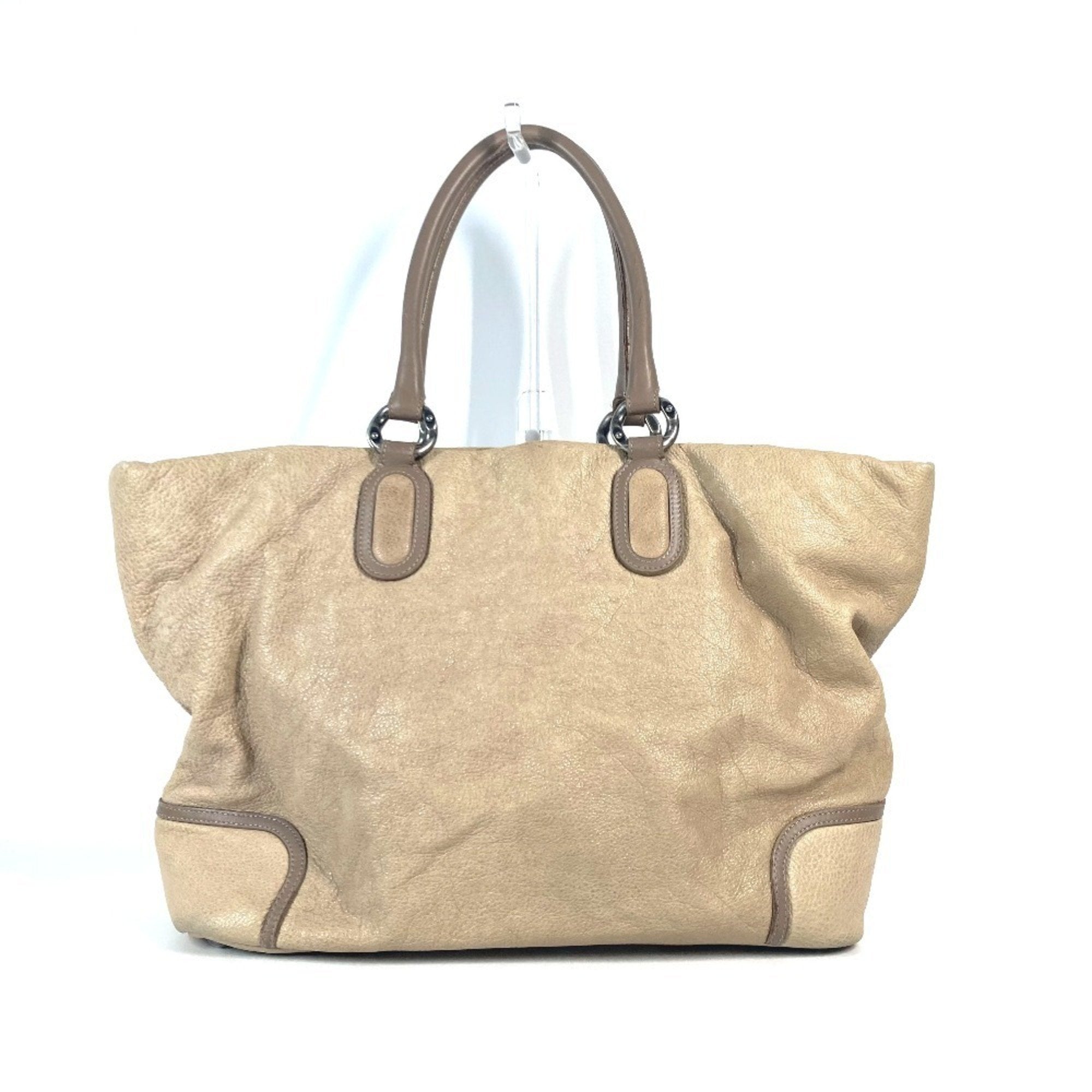 Chanel Beige Leather Shoulder Bag Tote Bag