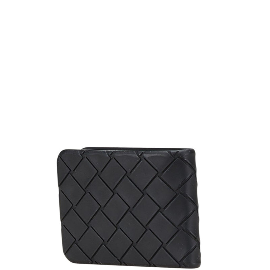 Bottega Veneta Black Rubber Bill Wallet (Bi-Fold)