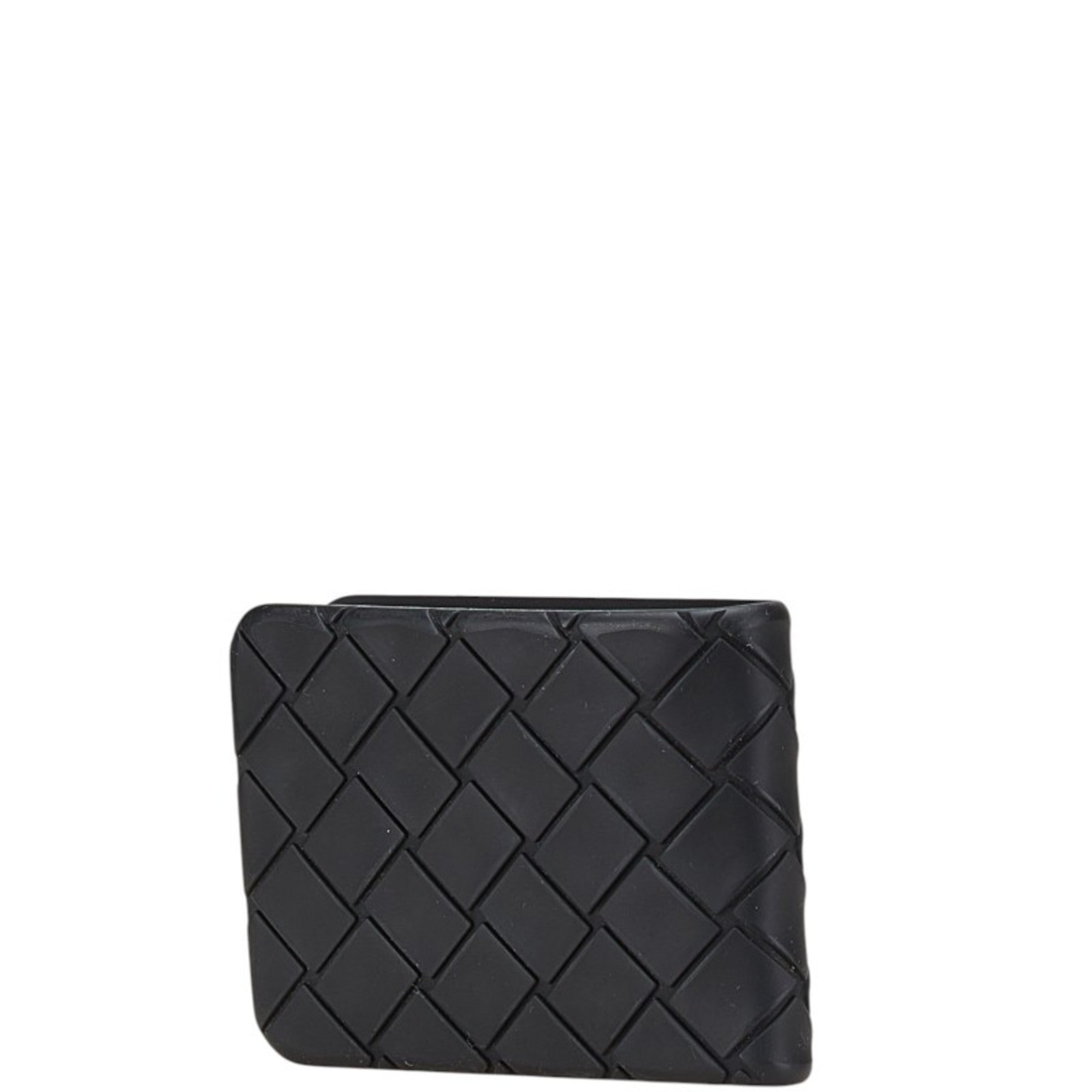 Bottega Veneta Black Rubber Bill Wallet (Bi-Fold)