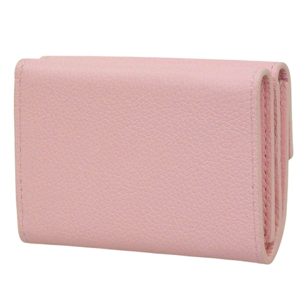 Louis Vuitton Pink Leather Wallet (Tri-Fold)