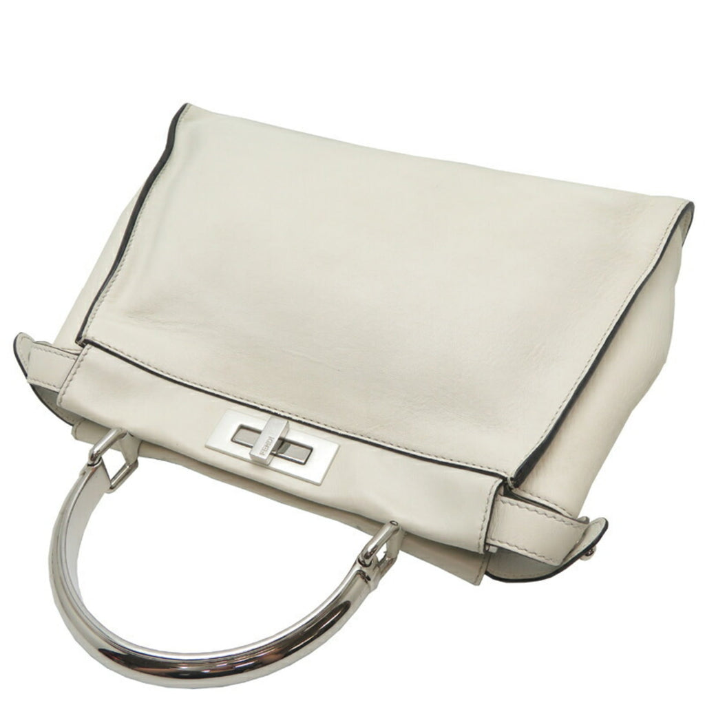 Fendi Peekaboo White Leather Handbag