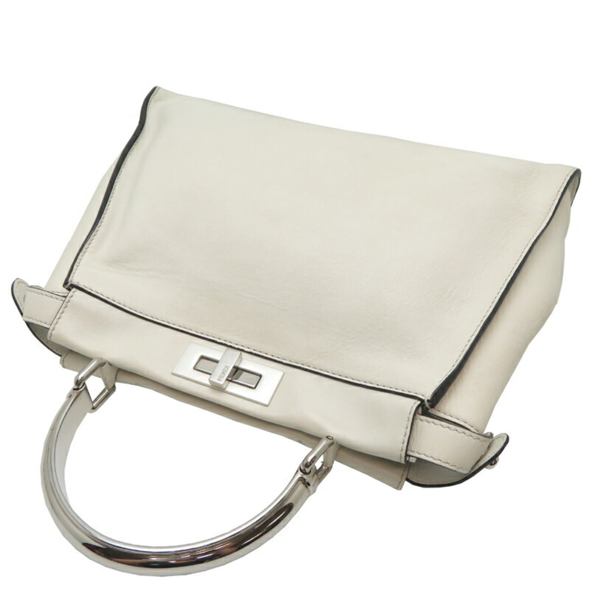 Fendi Peekaboo White Leather Handbag