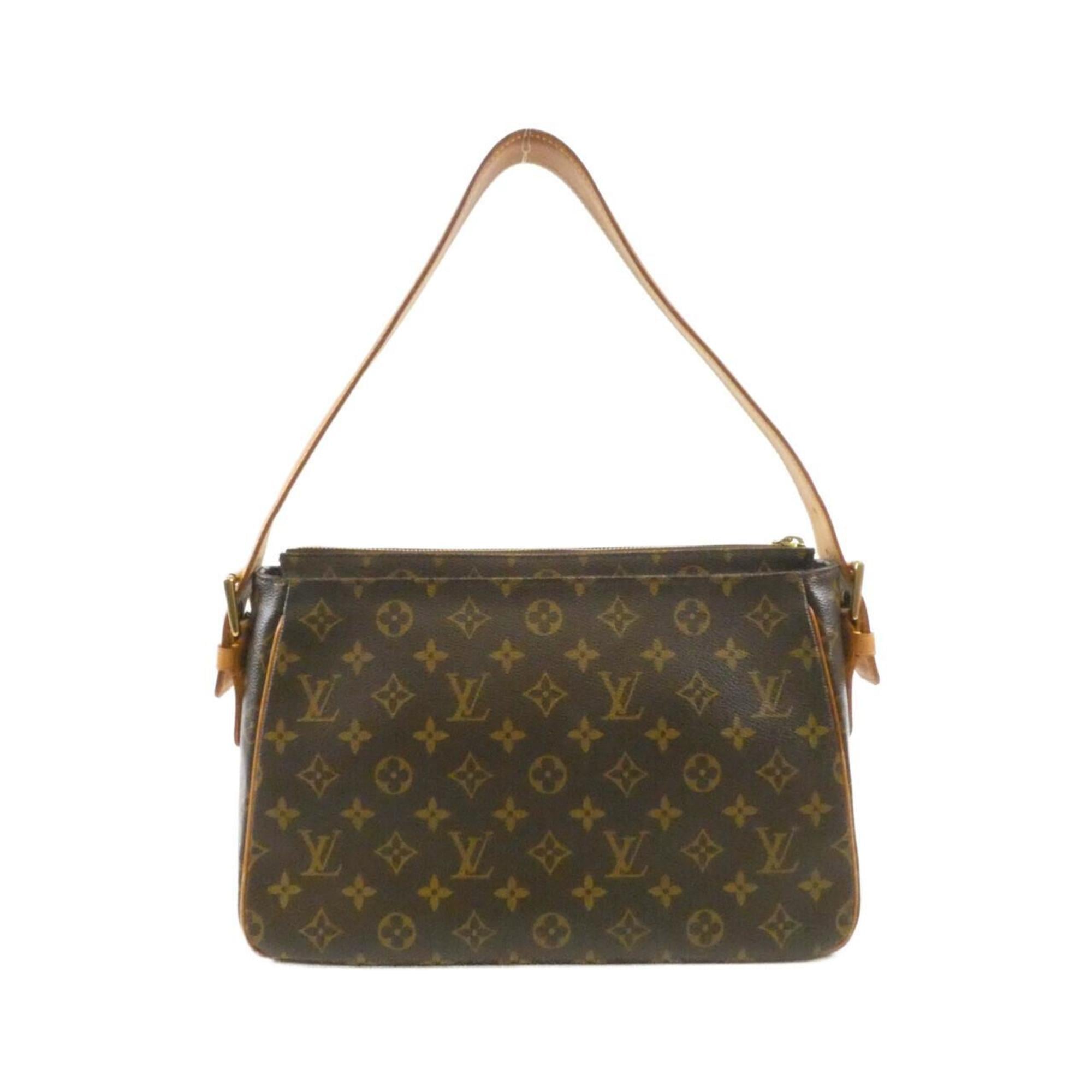 Louis Vuitton Brown Coated Canvas Shoulder Bag
