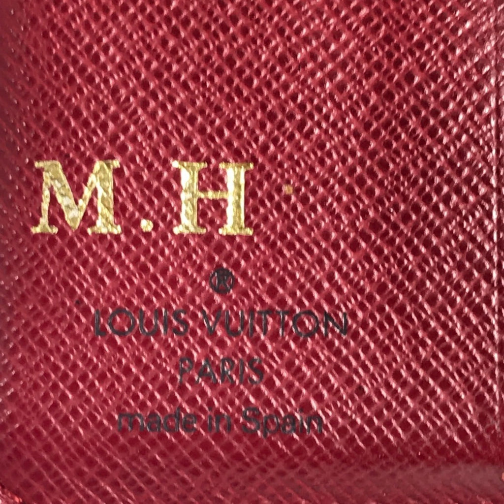 Louis Vuitton Brown Red Color Monogram Cherry Blossom Canvas Wallet