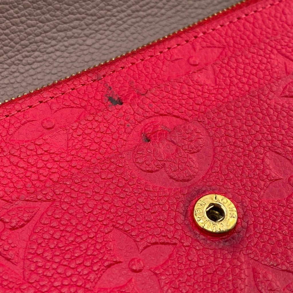 Louis Vuitton Gray Pink Monogram Empreinte Long Wallet (Tri-Fold)