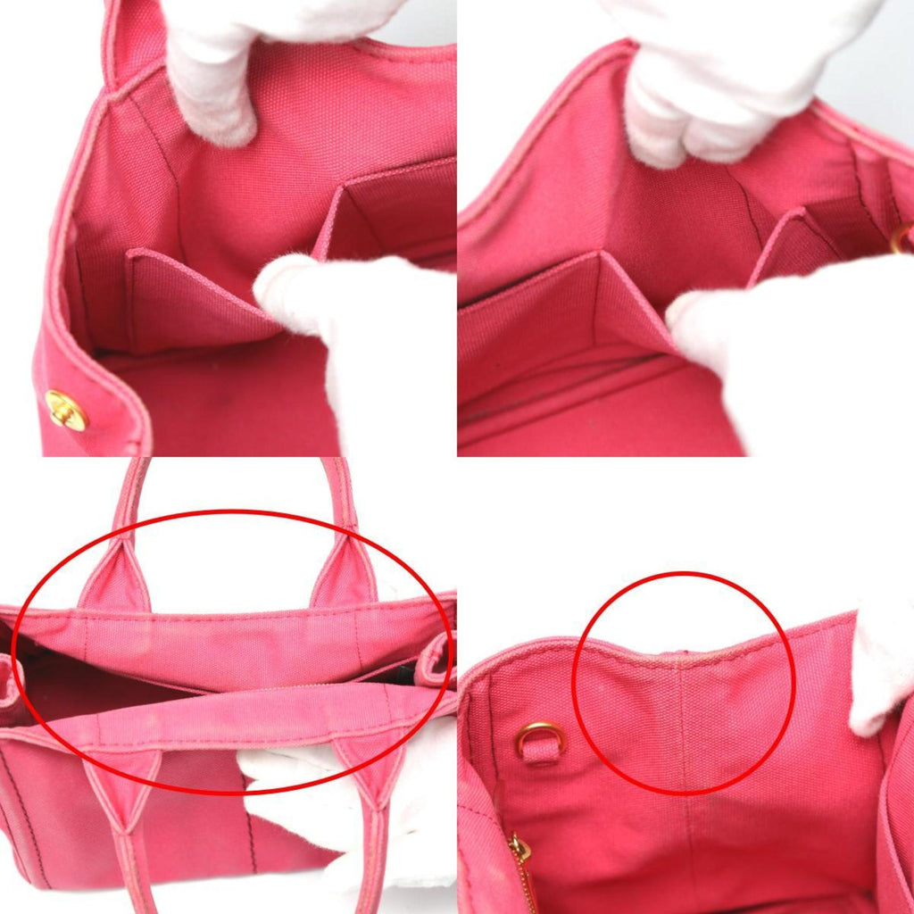 Prada Pink Canvas Tote Bag