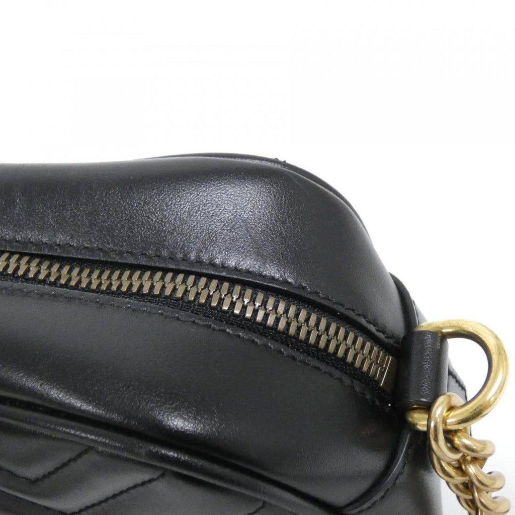 Gucci Gg Marmont Black Quilting Leather Shoulder Bag (Pre-Owned)