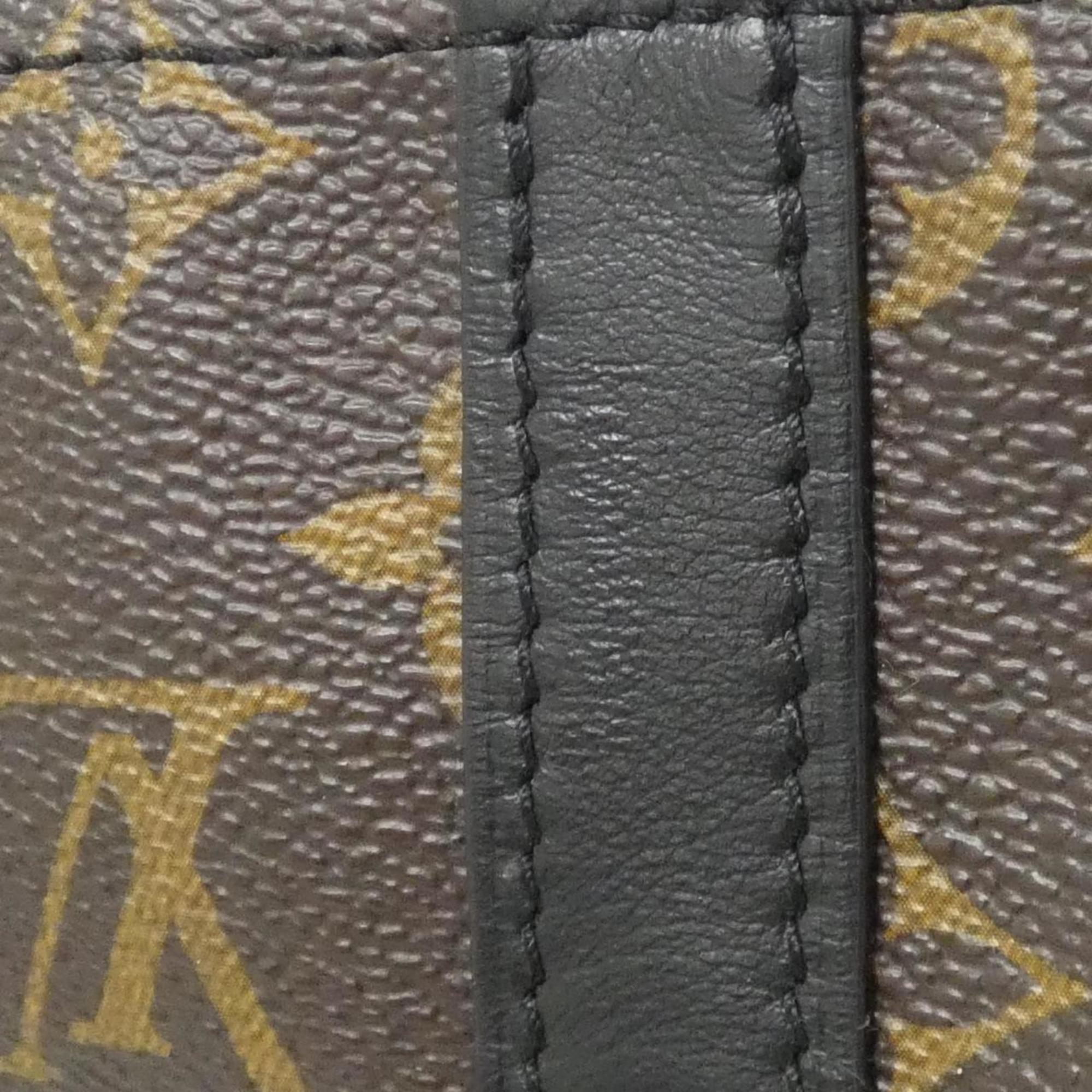 Louis Vuitton Black Brown Coated Canvas Shoulder Bag