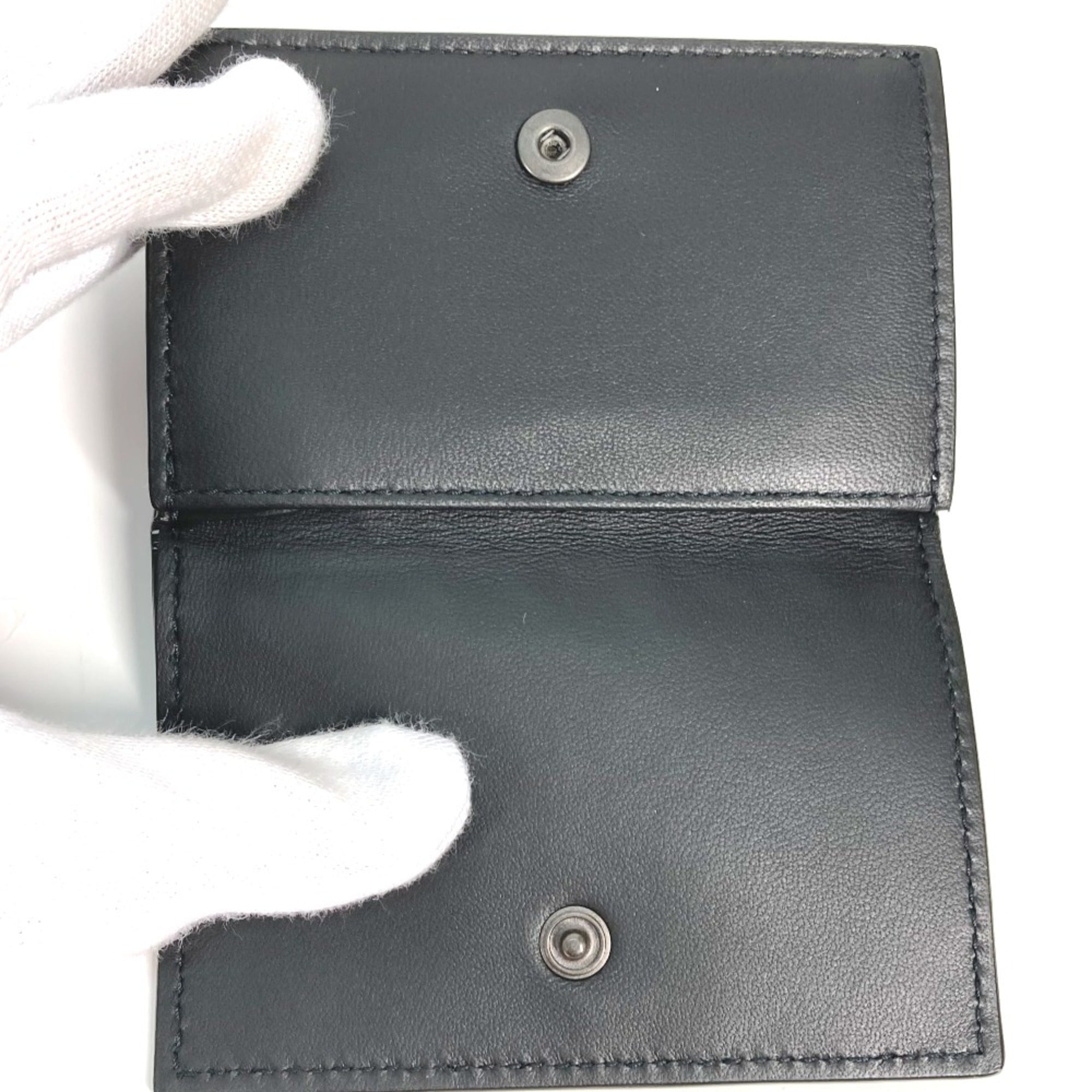 Bottega Veneta Black Leather Wallet (Tri-Fold)