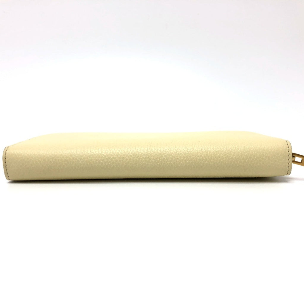 Celine Beige Leather Long Wallet (Bi-Fold)