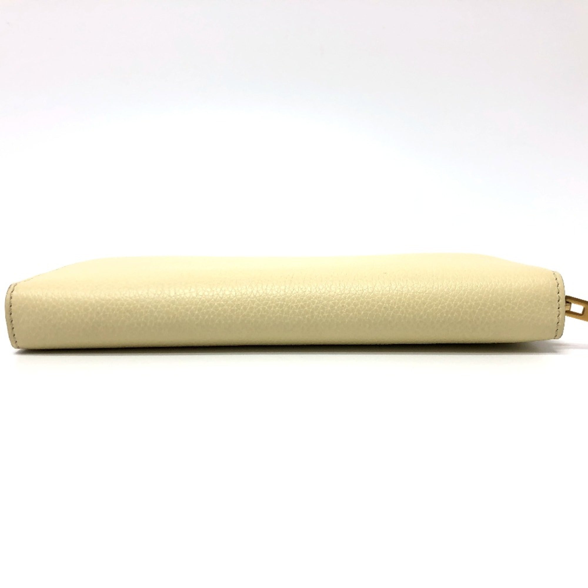 Celine Beige Leather Long Wallet (Bi-Fold)