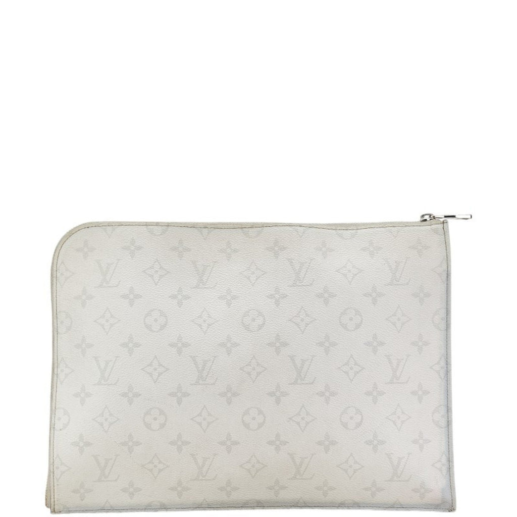 Louis Vuitton Monogram Eclipse Black Monogram Eclipse White Pvc Leather Clutch Bag Pochette