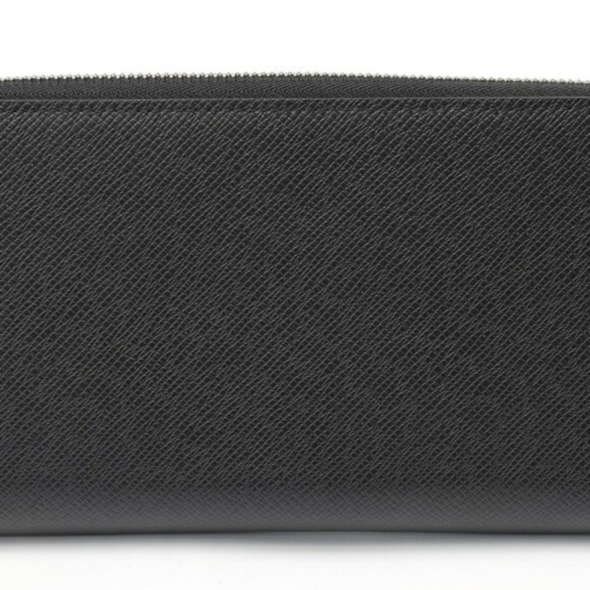 Louis Vuitton Black Noir Taiga Leather Long Wallet