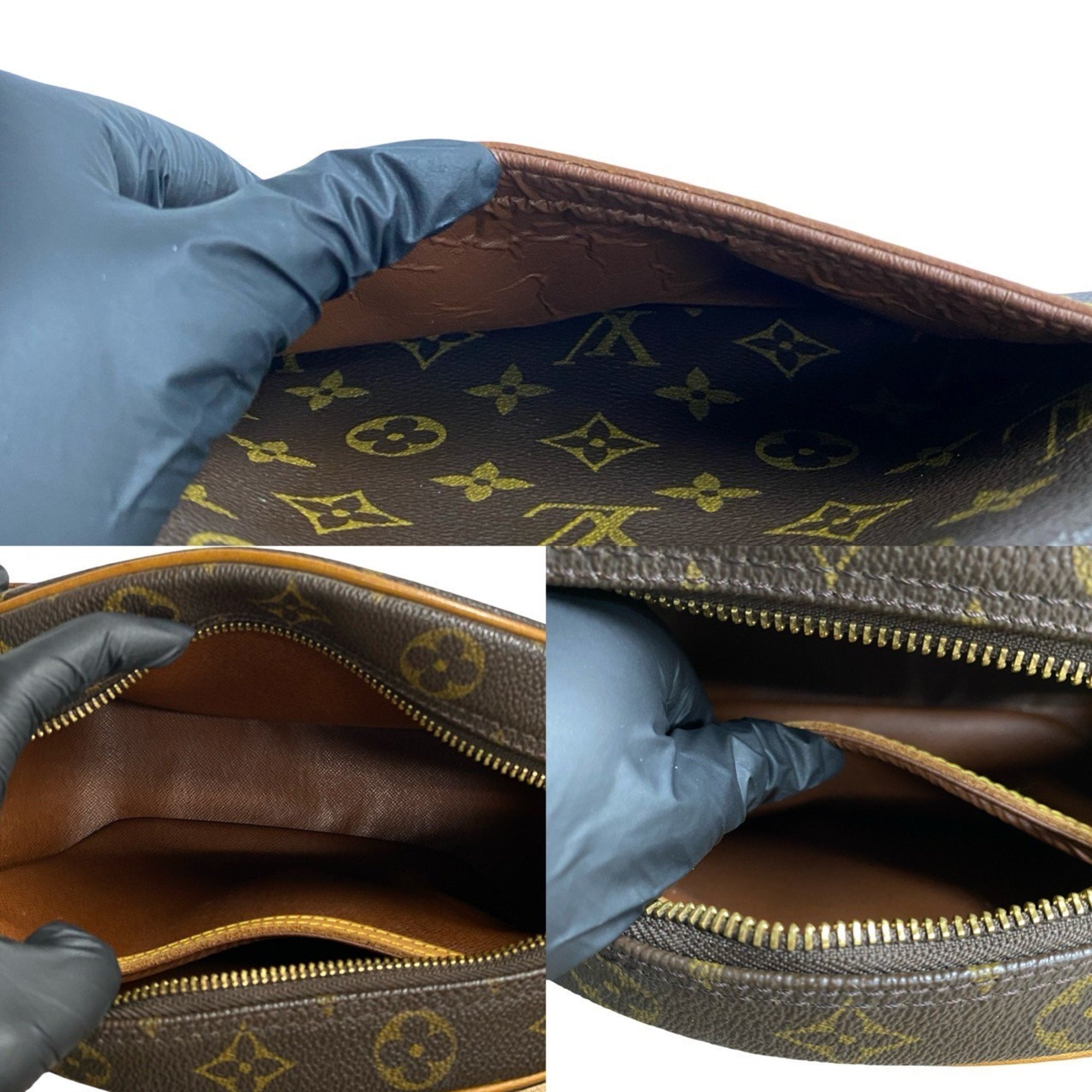 Louis Vuitton Brown Leather Pvc Pochette Shoulder Bag