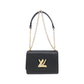 Louis Vuitton Black Leather Shoulder Bag