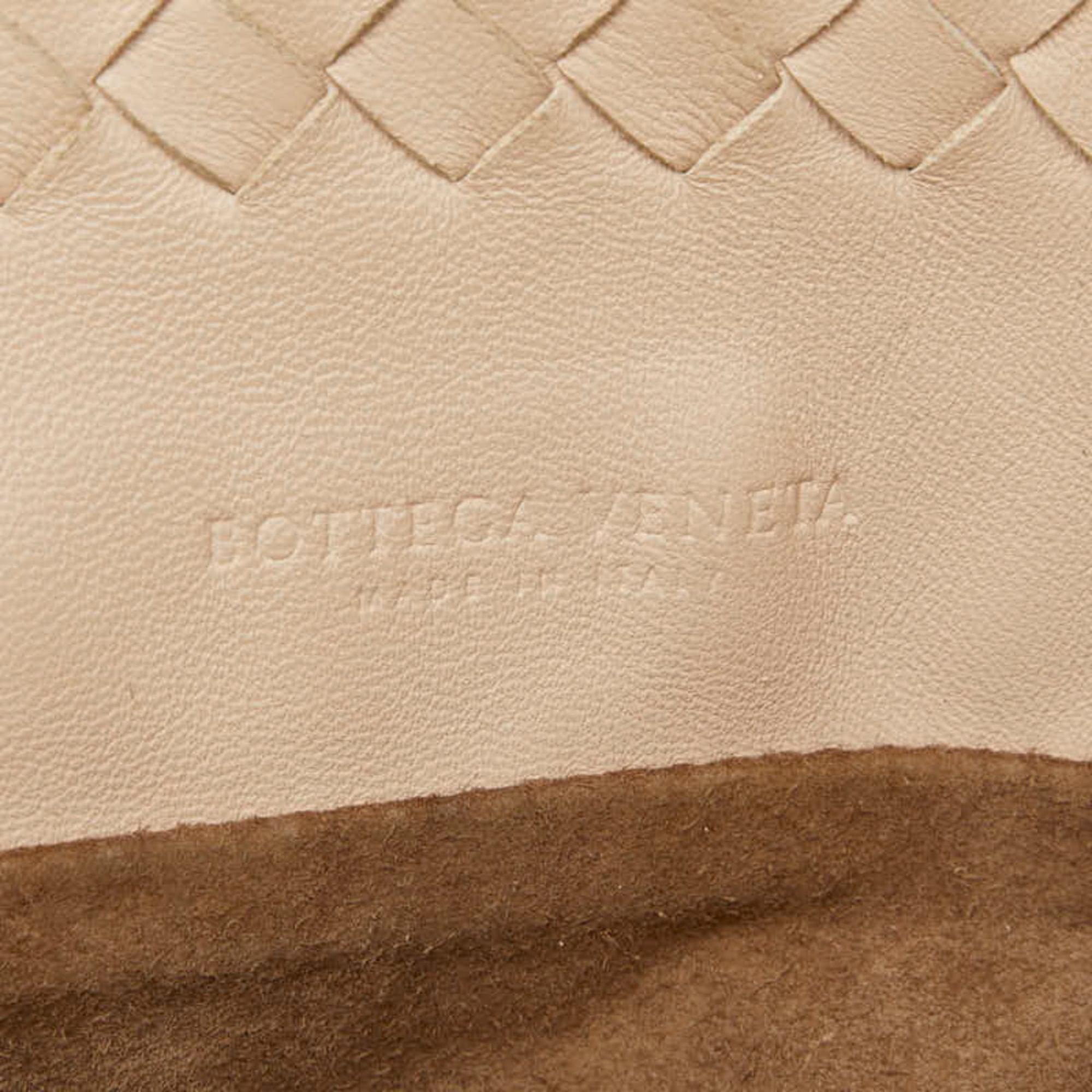 Bottega Veneta Pink Beige Leather Handbag Tote Bag