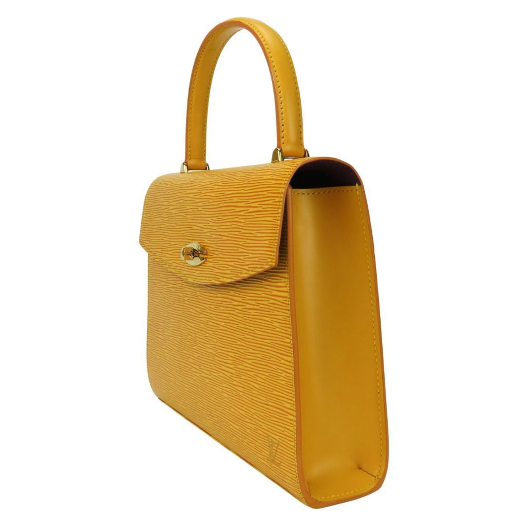 Louis Vuitton Epi Yellow Epi Leather Handbag