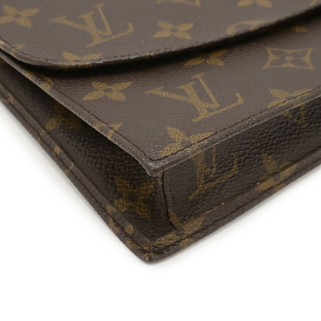 Louis Vuitton Brown Monogram Monogram Clutch Bag Pochette Pouch