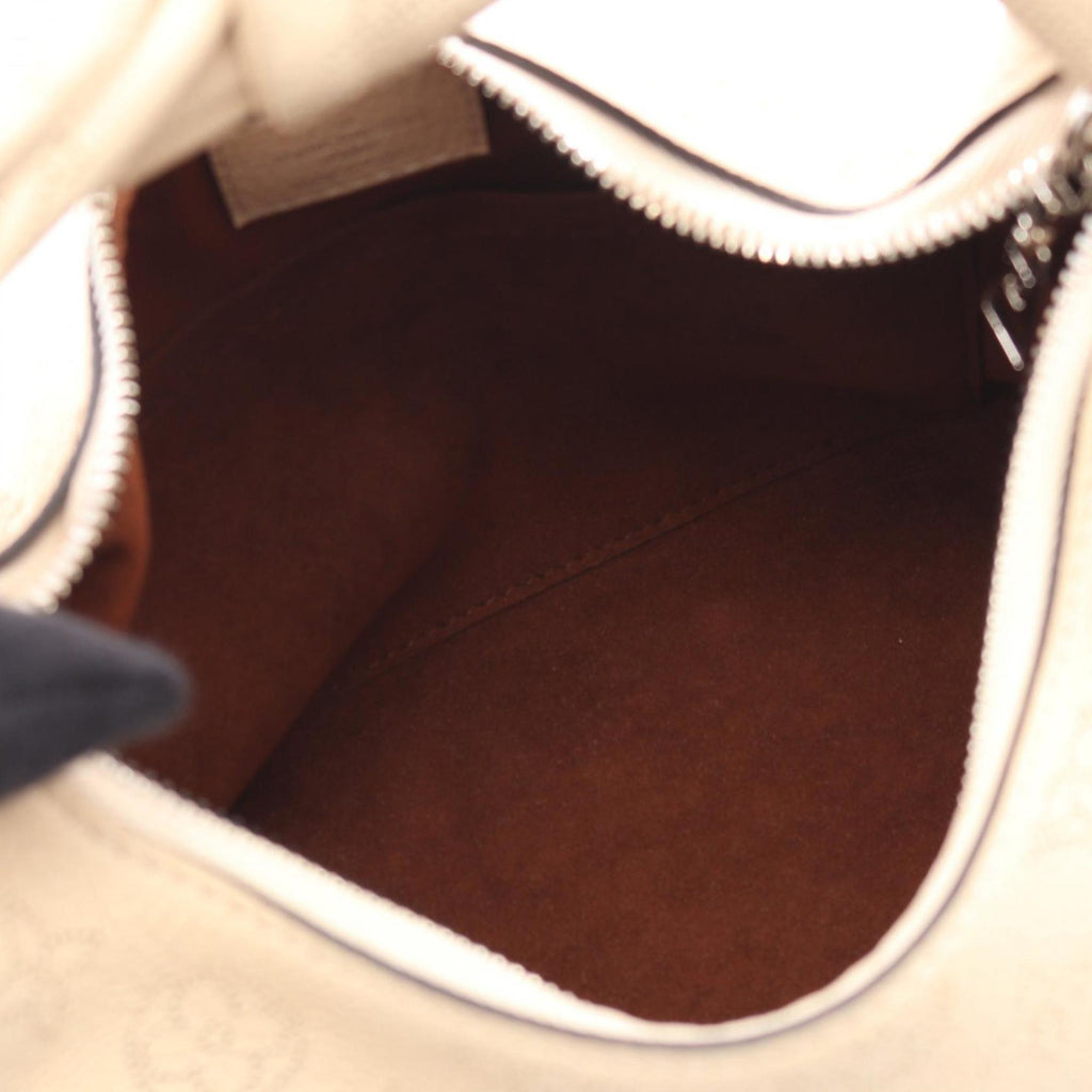 Louis Vuitton Beige Cream Mahina Leather Handbag