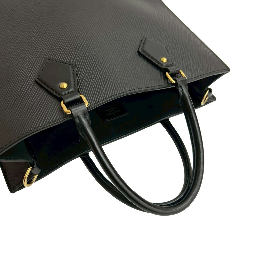 Louis Vuitton Black Epi Leather Handbag Shoulder Bag Tote Bag