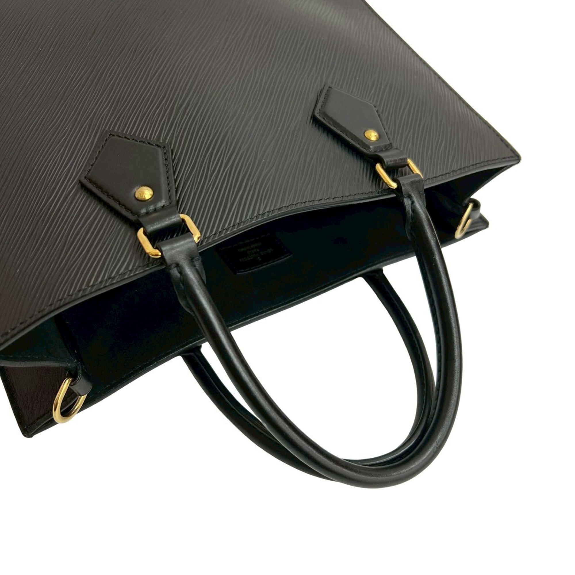 Louis Vuitton Black Epi Leather Handbag Shoulder Bag Tote Bag