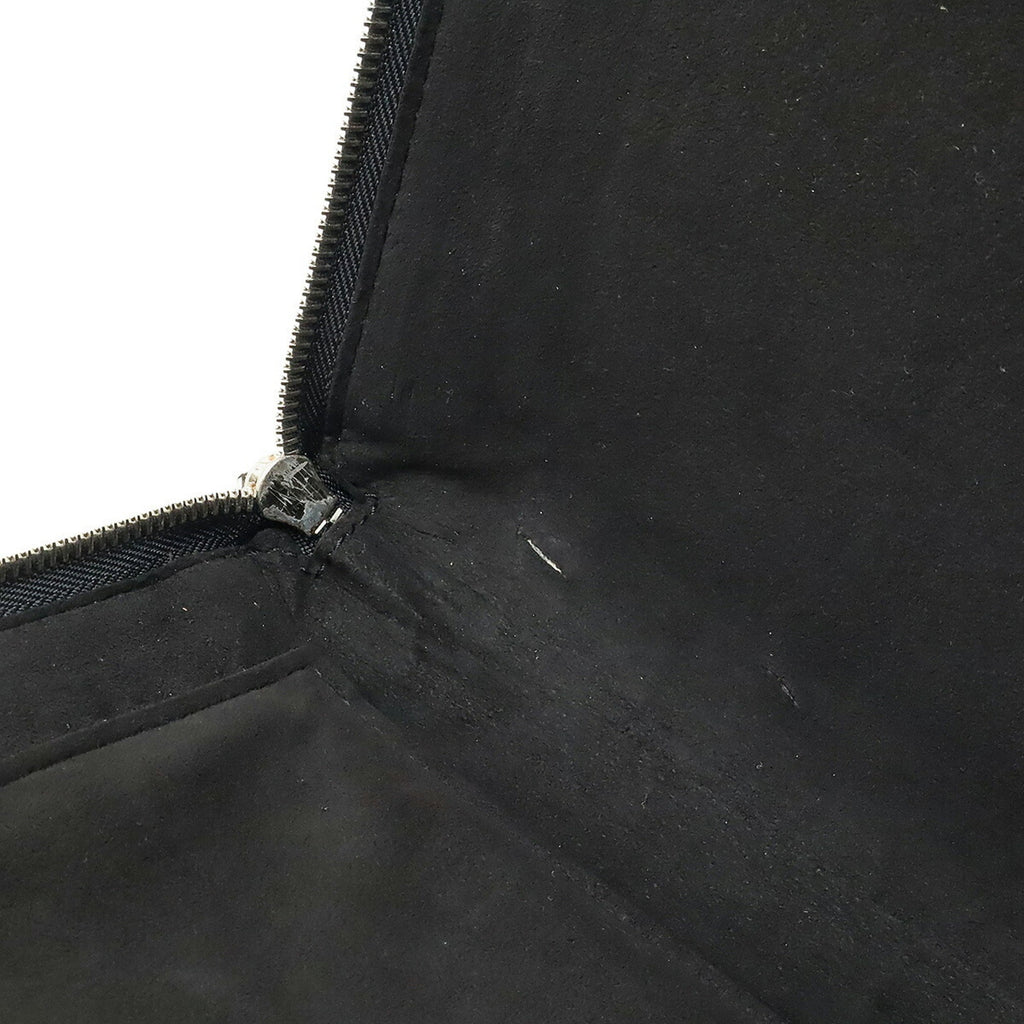 Louis Vuitton Black Noir Leather Clutch Bag Pochette