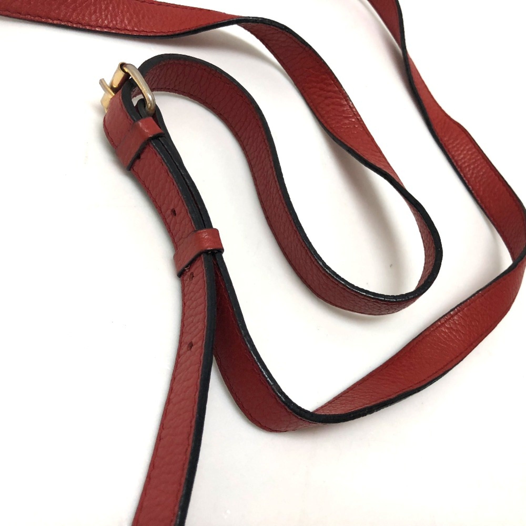 Celine Red Leather Shoulder Bag