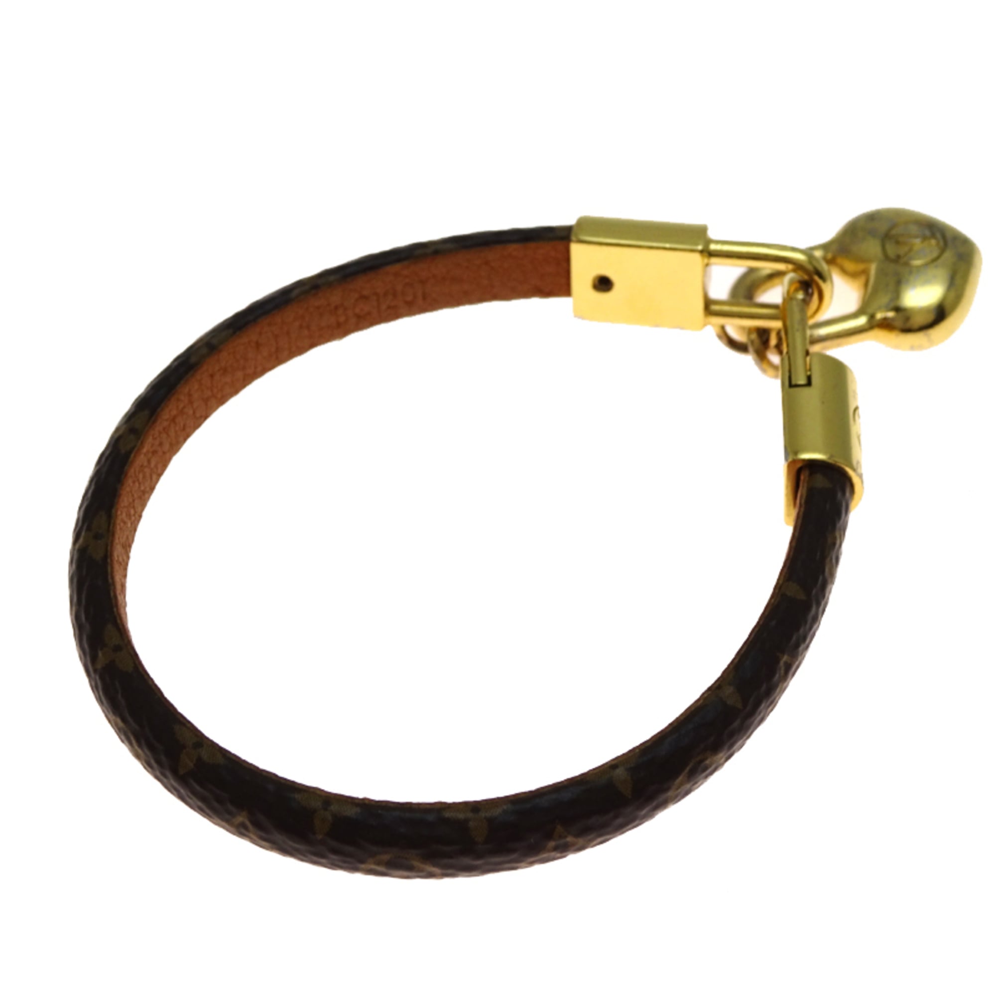 Louis Vuitton Monogram Brown Metal Monogram Charm Bracelet