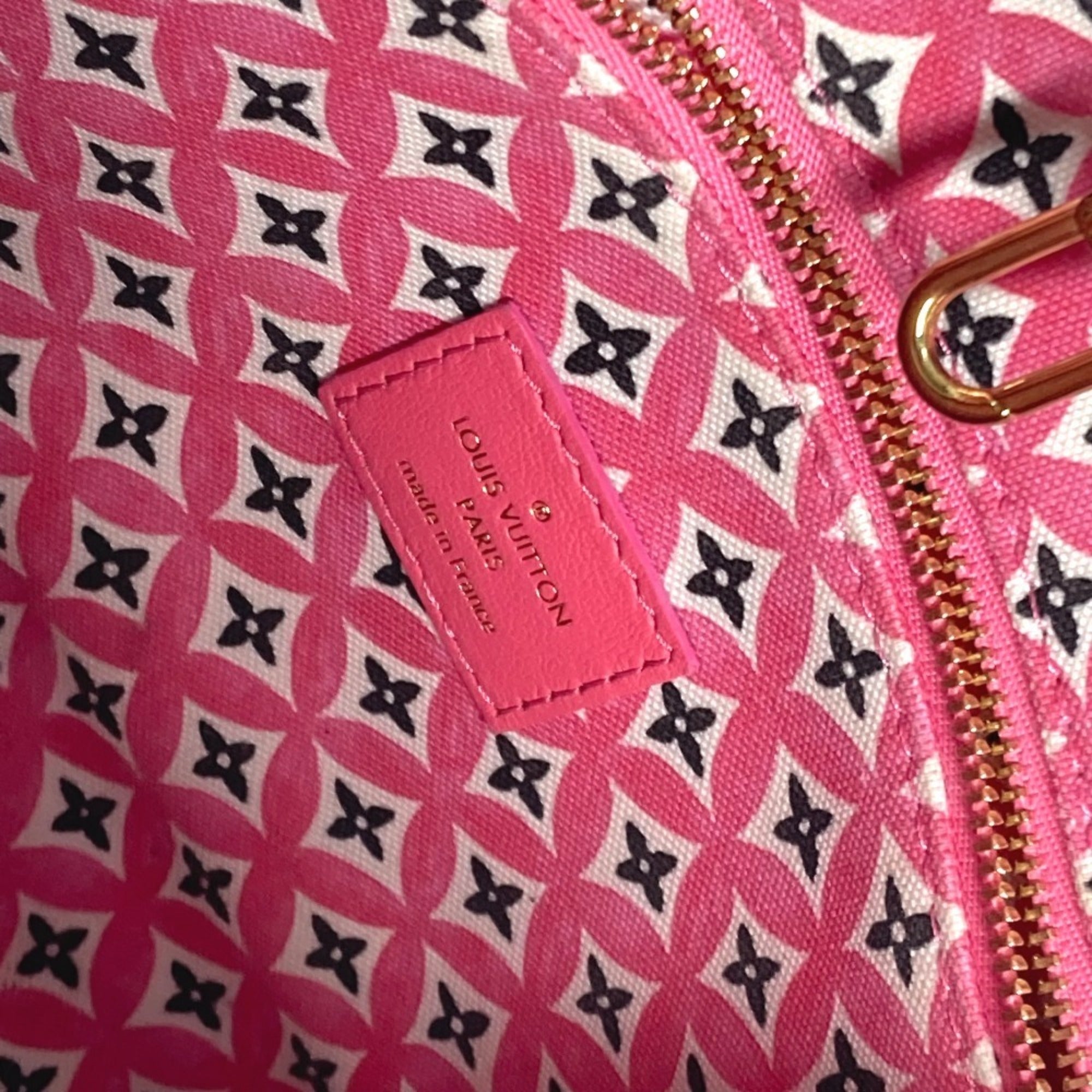 Louis Vuitton Pink White Monogram Handbag Shoulder Bag Tote Bag