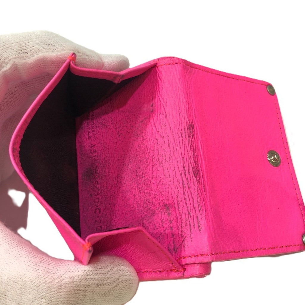 Balenciaga Pink Leather Wallet (Tri-Fold)