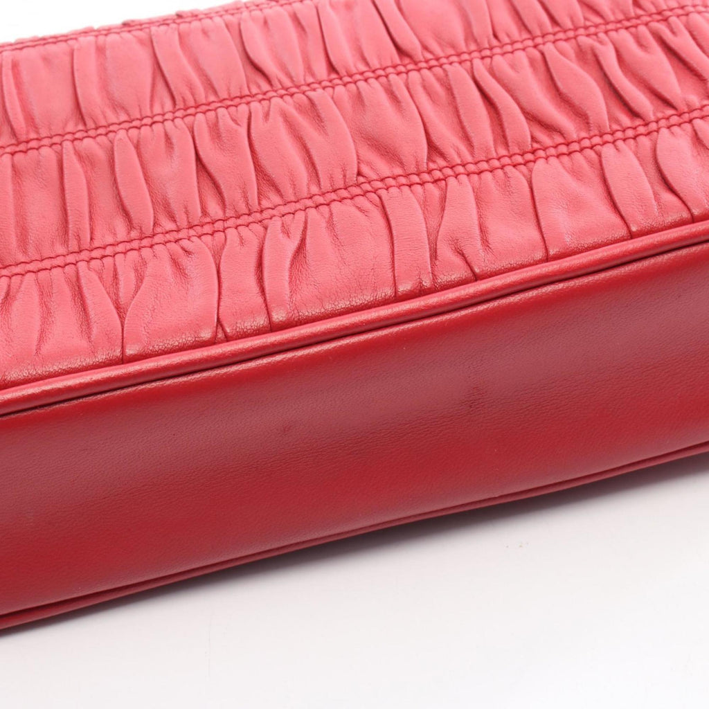 Prada Red Color Leather Shoulder Bag