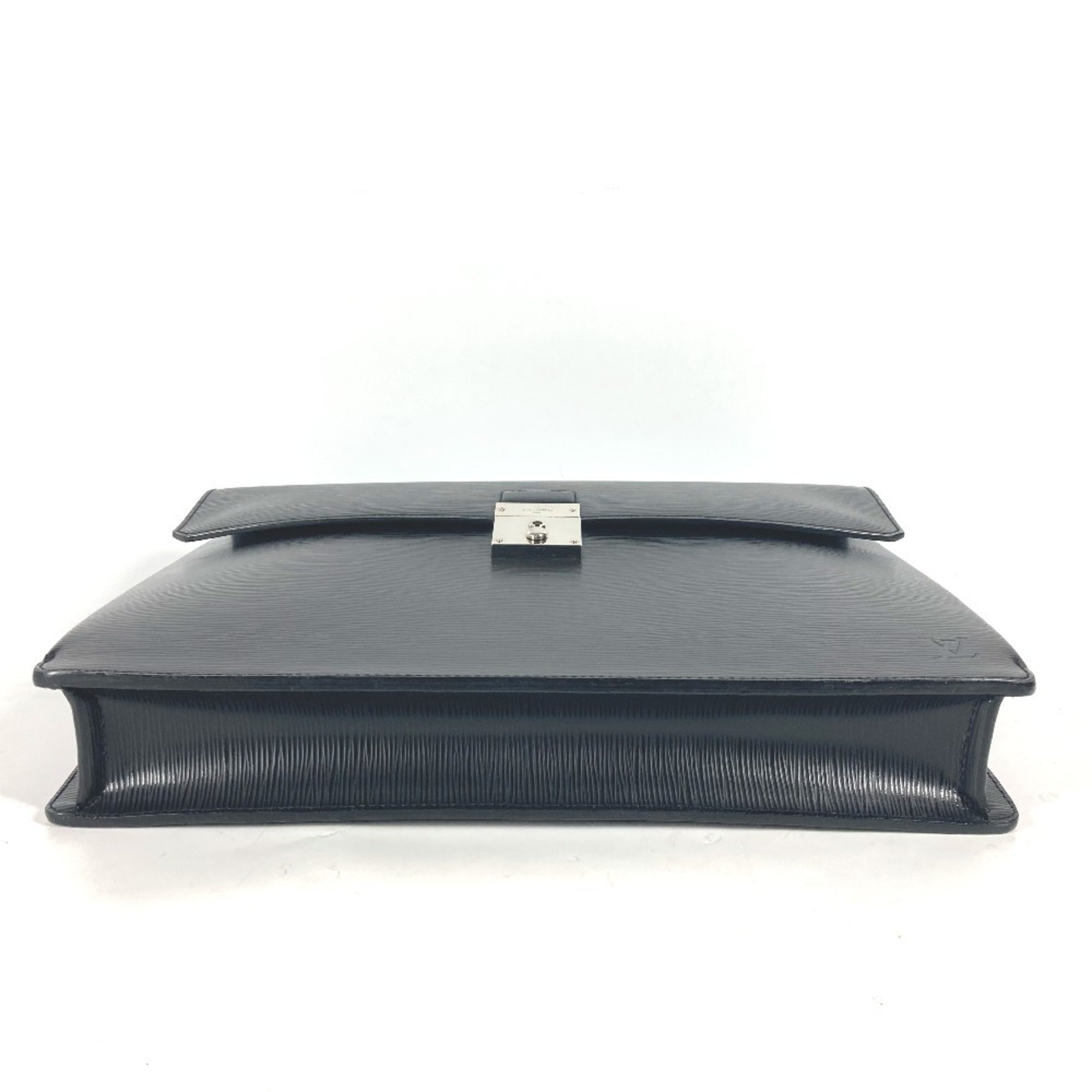 Louis Vuitton Black Noir Epi Leather Briefcase Handbag