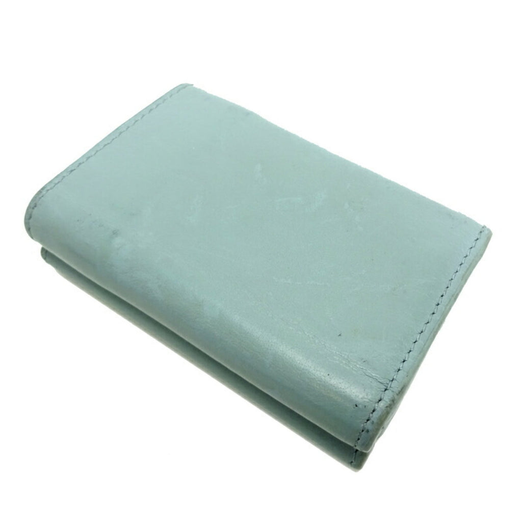Balenciaga Light Blue Leather Wallet (Tri-Fold)
