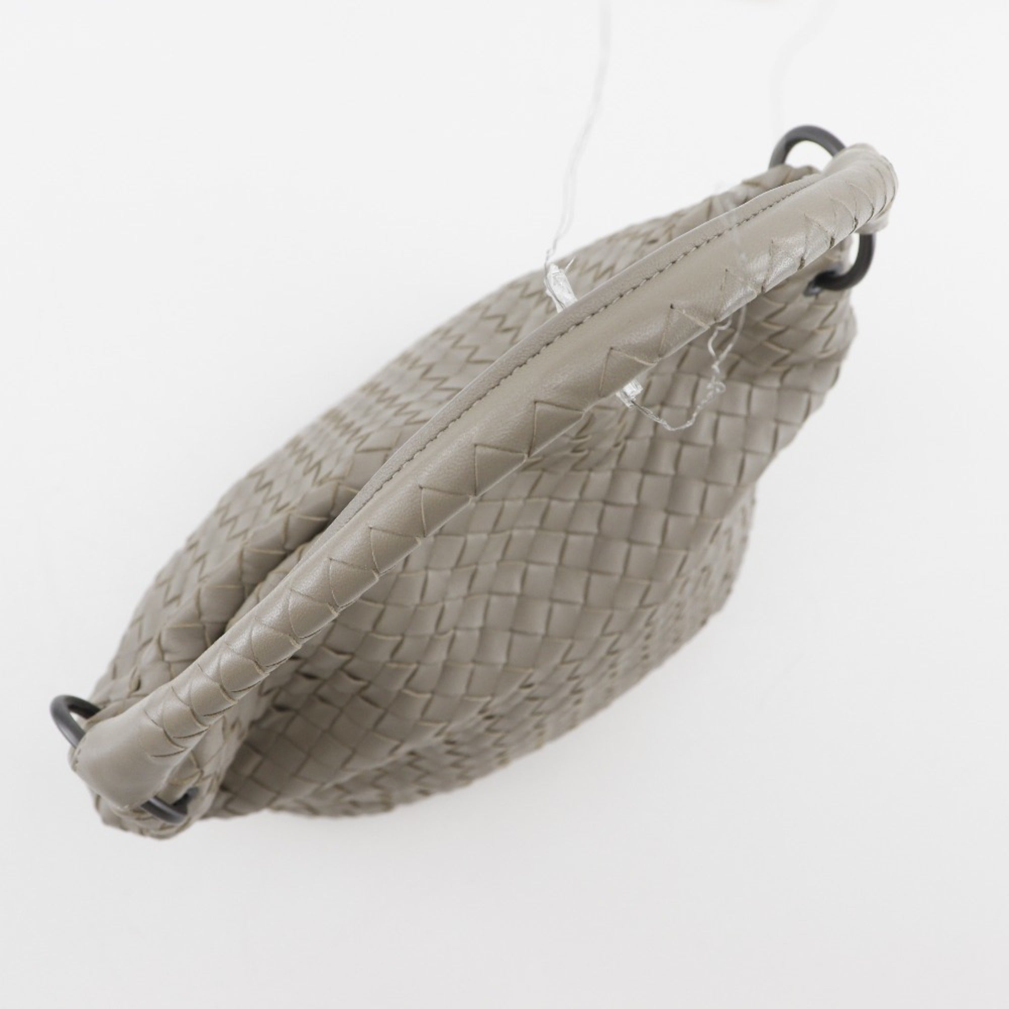 Bottega Veneta Gray Intrecciato Shoulder Bag