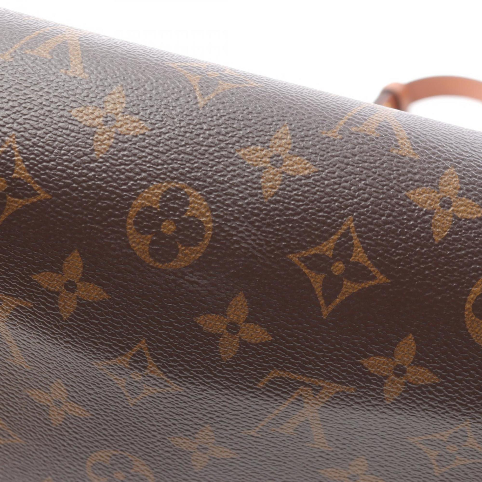 Louis Vuitton Beige Brown Coated Canvas Leather Shoulder Bag