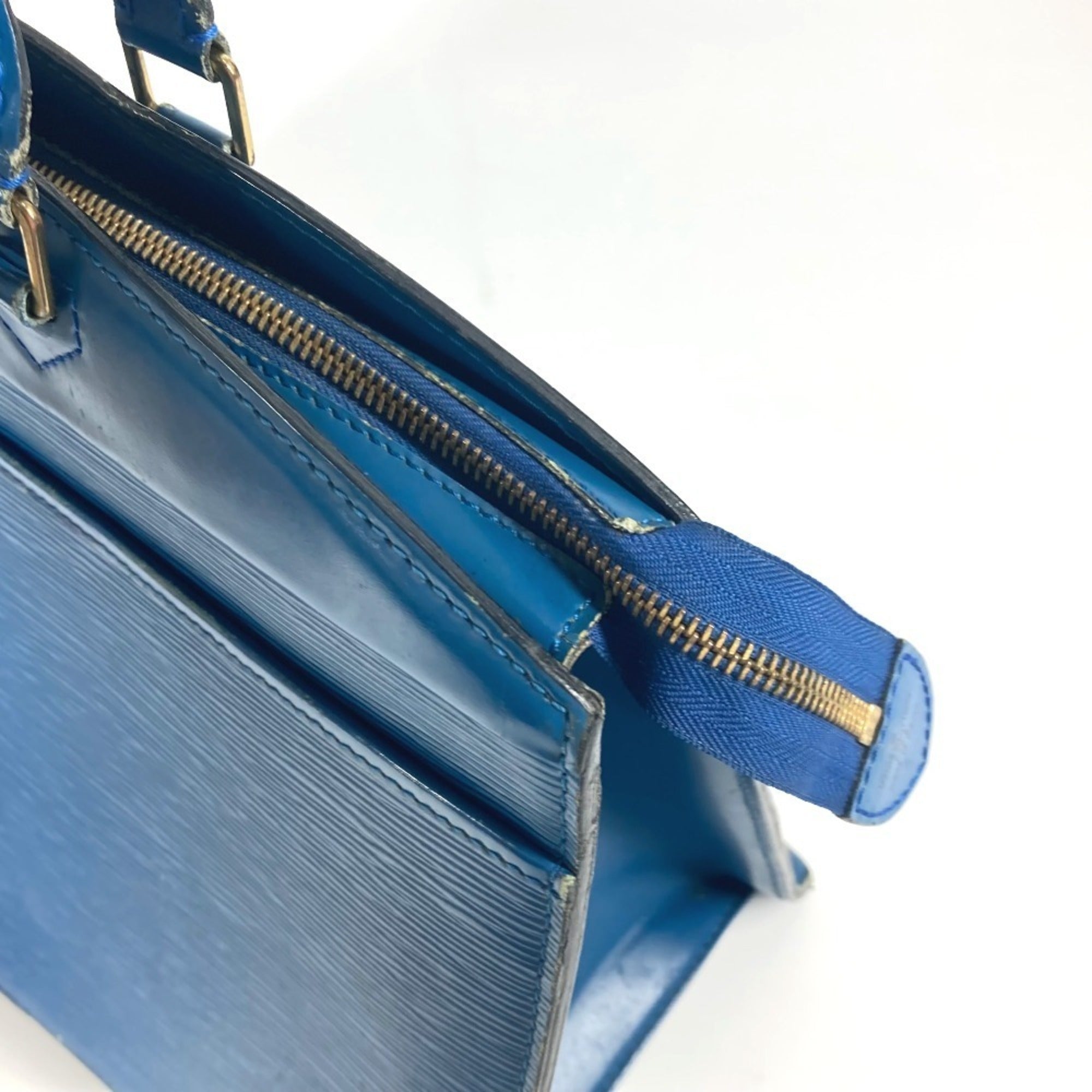 Louis Vuitton Epi Blue Toledo Blue Epi Leather Shoulder Bag Tote Bag