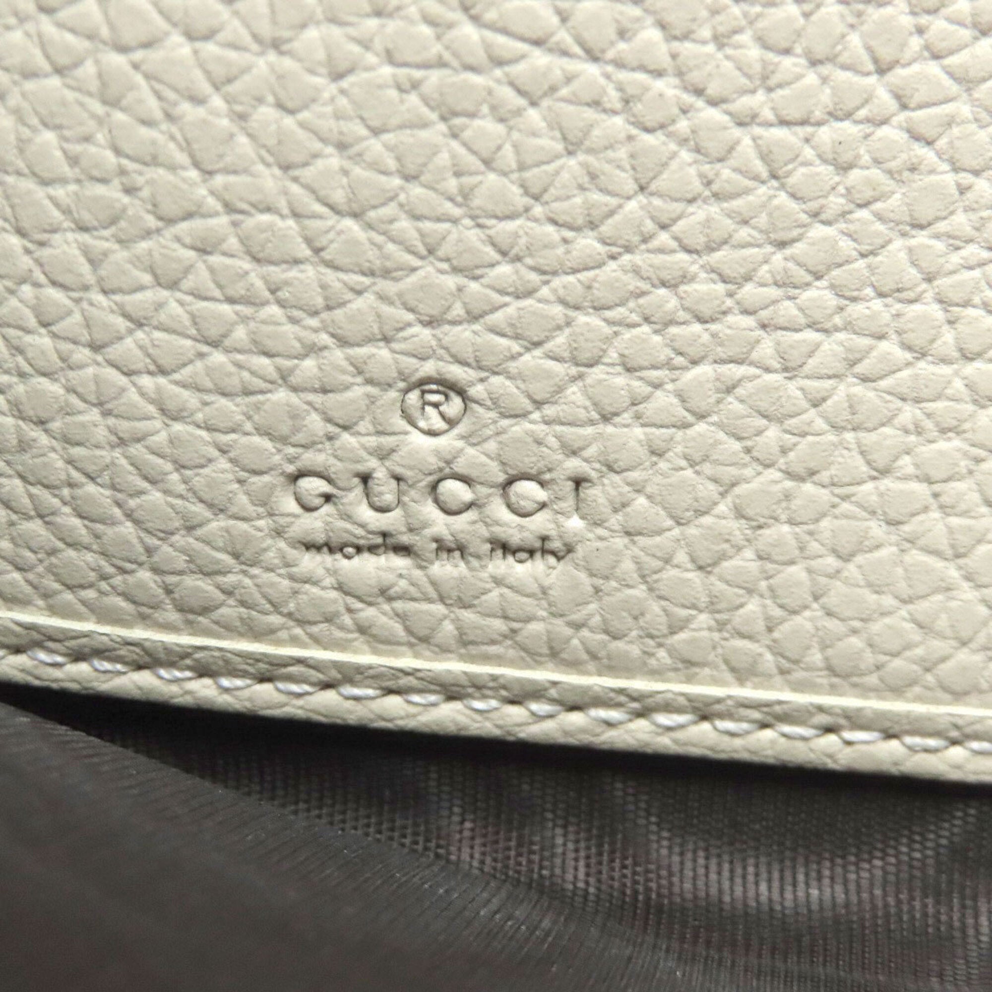 Gucci Ivory Leather Long Wallet (Bi-Fold) (Pre-Owned)