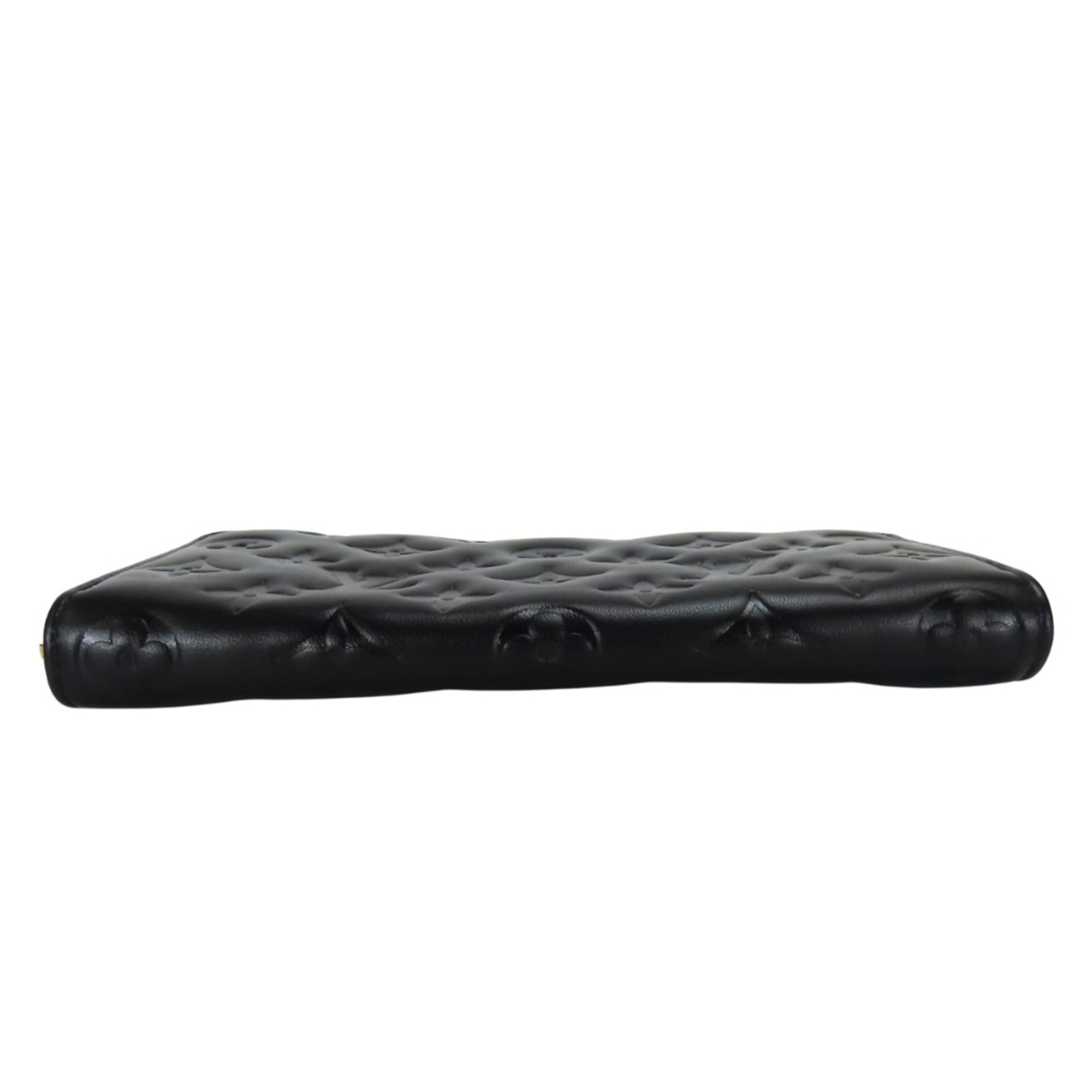 Louis Vuitton Black Noir Leather Coin Purse/Coin Case