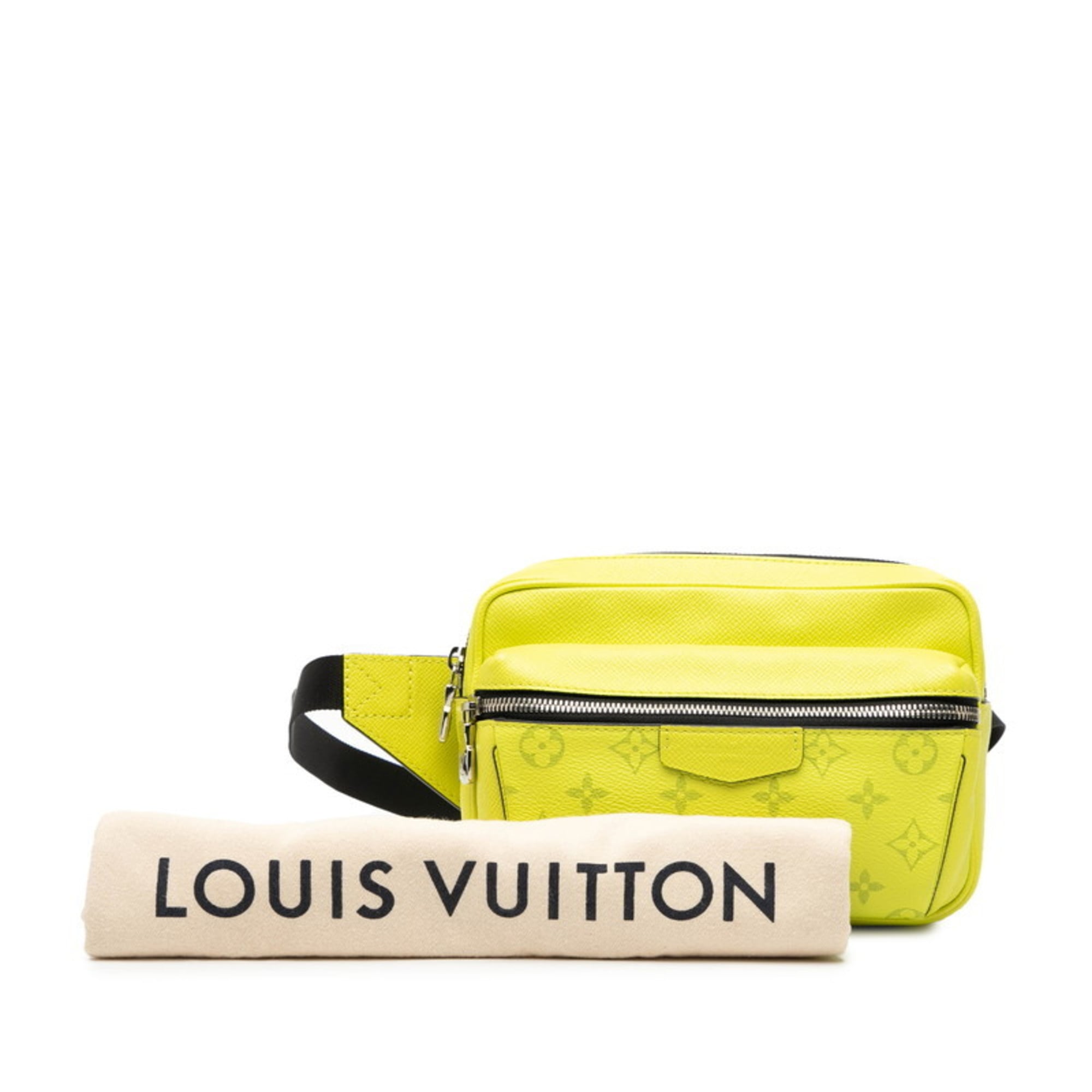 Louis Vuitton Taigarama Jaune Yellow Pvc Leather Sling Bag