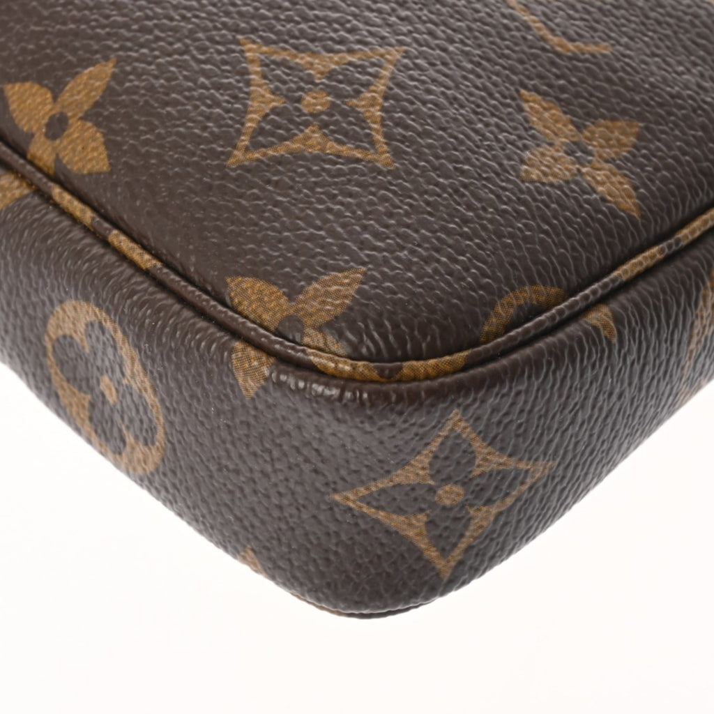 Louis Vuitton Brown Canvas Monogram Pochette Pouch