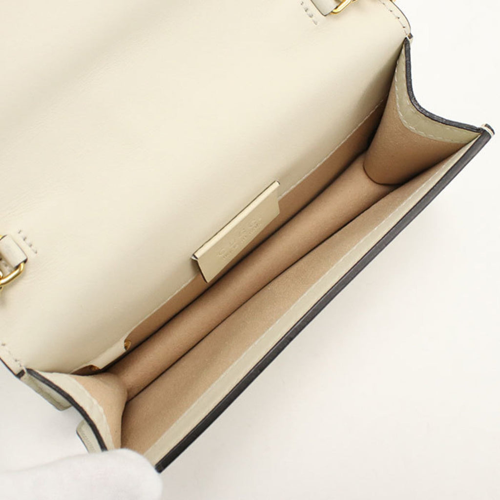 Gucci Ivory Leather Shoulder Bag (Pre-Owned)