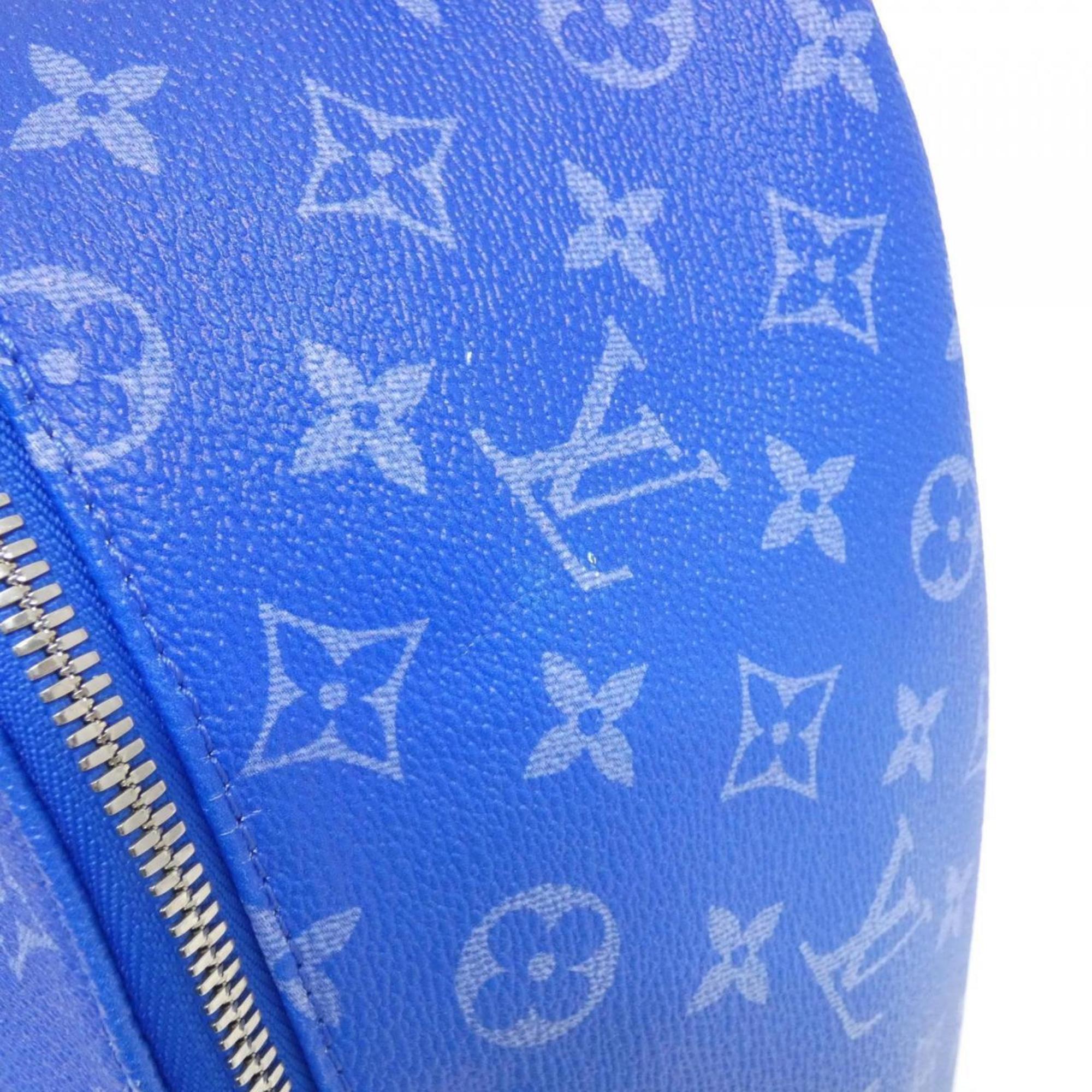Louis Vuitton Blue Coated Canvas Backpack