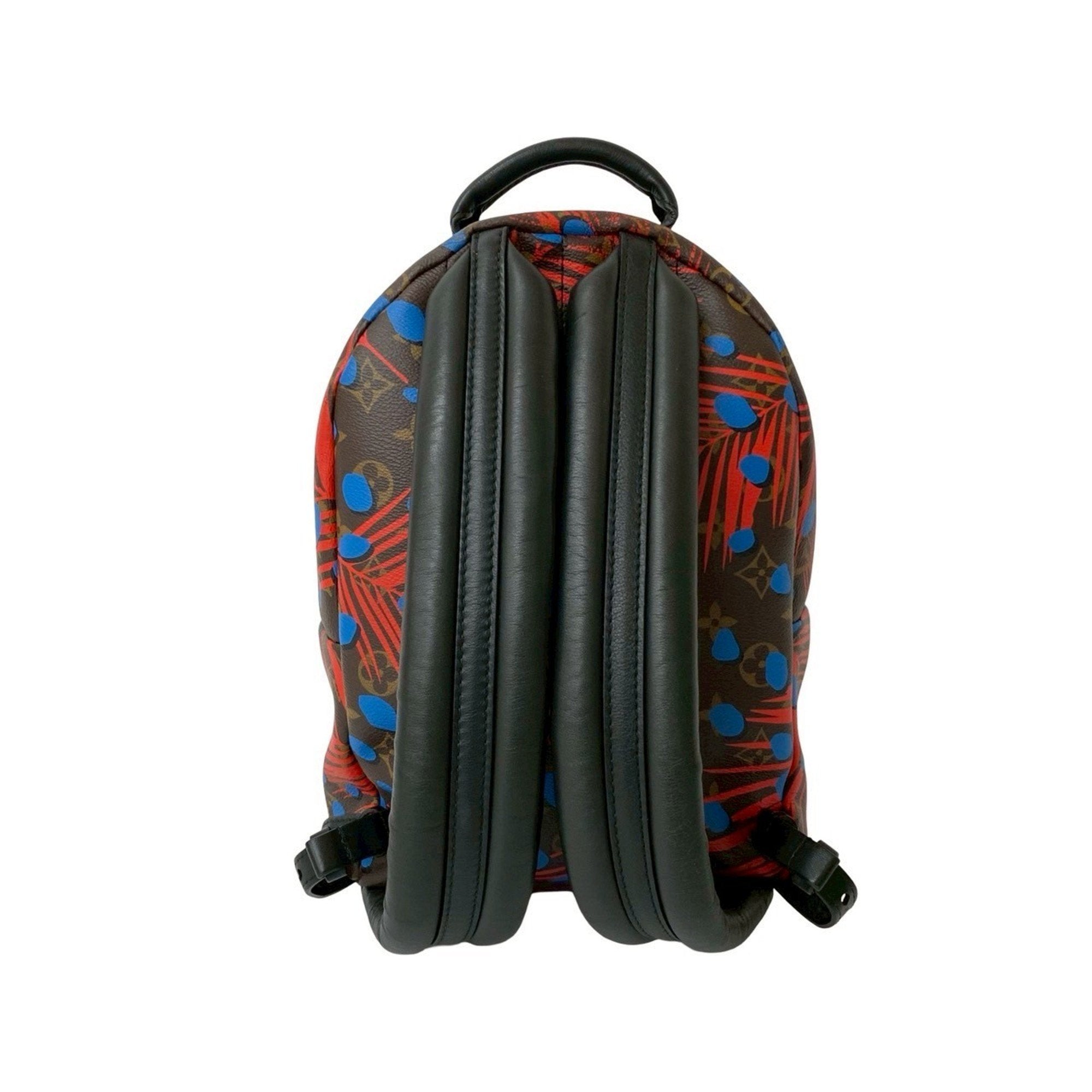 Louis Vuitton Blue Brown Red Color Leather Pvc Backpack