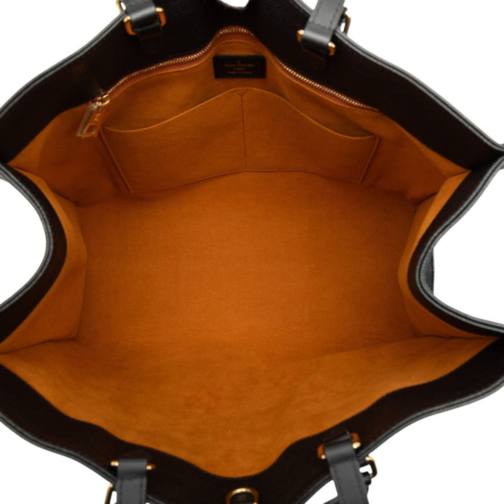 Louis Vuitton Black Noir Leather Shoulder Bag Tote Bag
