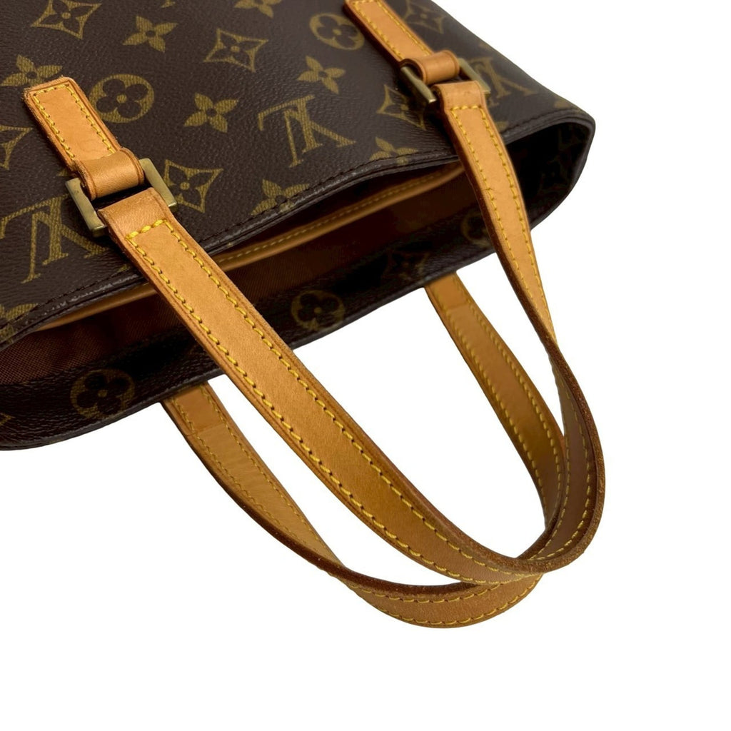 Louis Vuitton Brown Leather Pvc Handbag Tote Bag